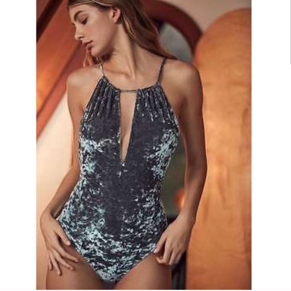 UO Out from Under Velvet Bodysuit